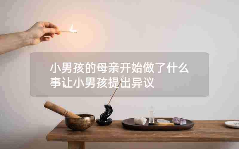 小男孩的母亲开始做了什么事让小男孩提出异议 小男孩的母亲开始做了什么事让小男孩提出异议
