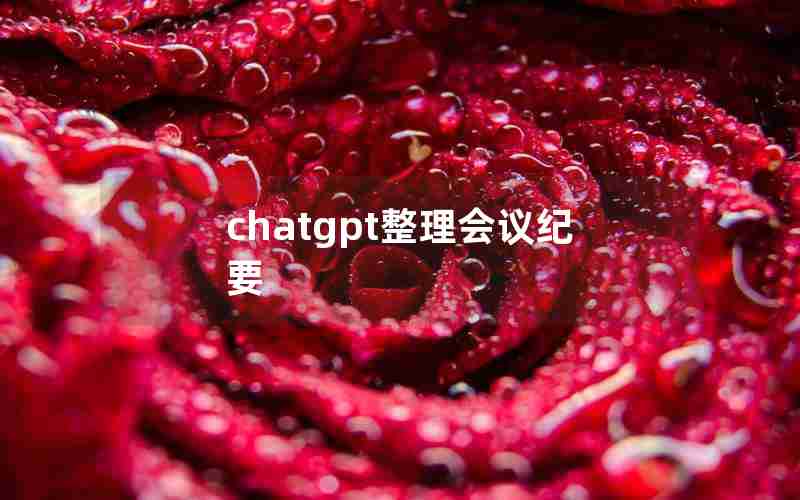 chatgpt整理会议纪要