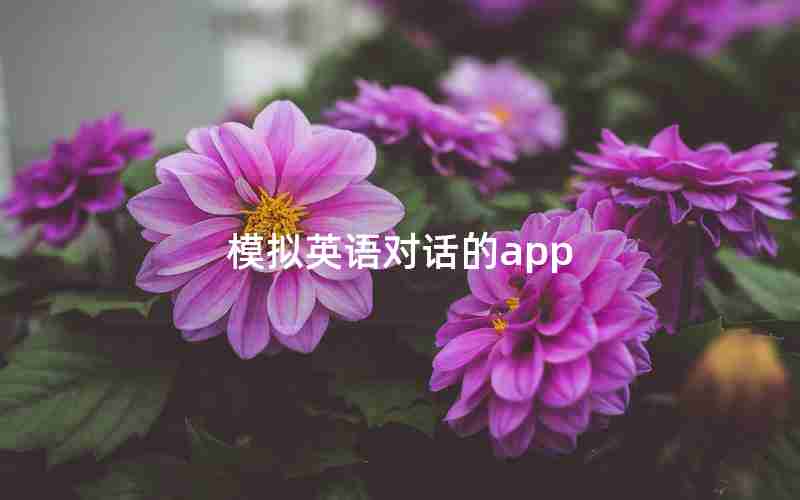 模拟英语对话的app 模拟英语对话的app