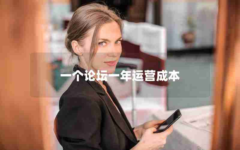 一个论坛一年运营成本