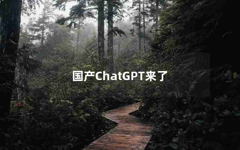 国产ChatGPT来了