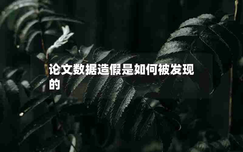论文数据造假是如何被发现的