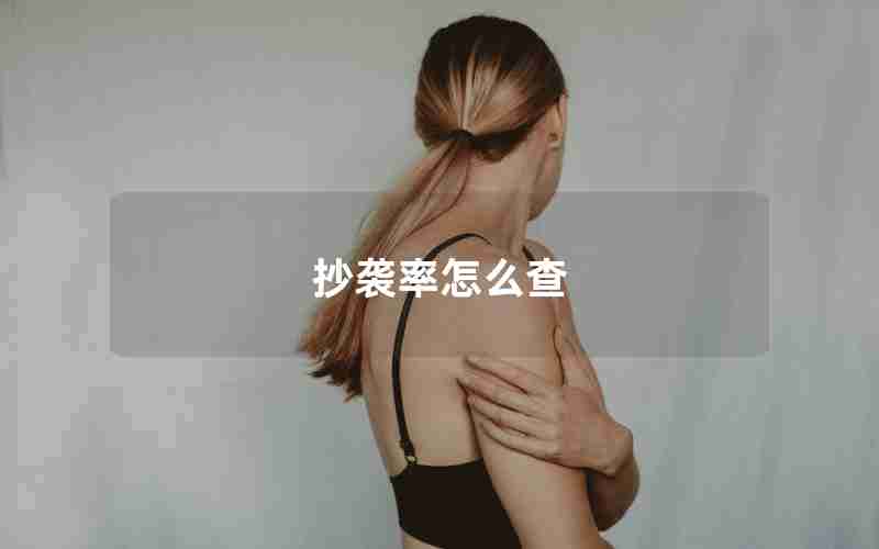 抄袭率怎么查 抄袭率怎么查