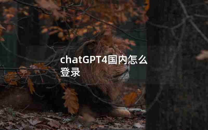 chatGPT4国内怎么登录 chatGPT4国内怎么登录