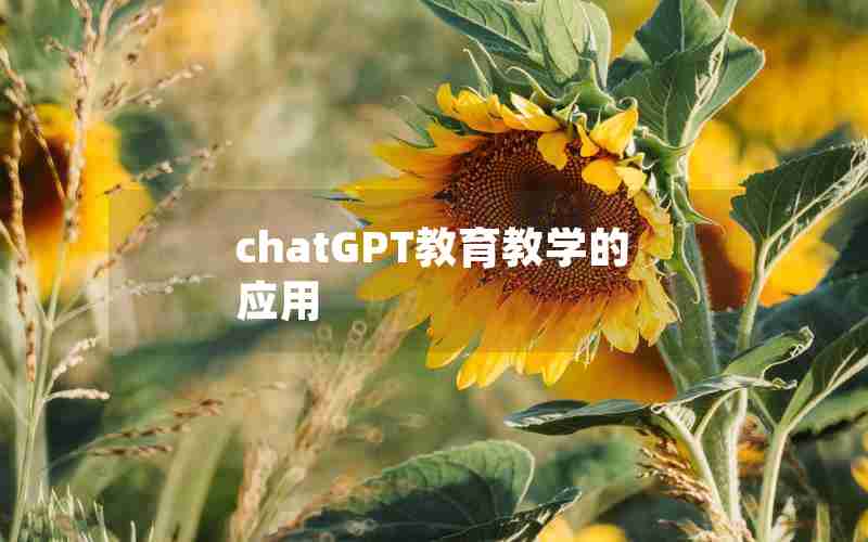 chatGPT教育教学的应用