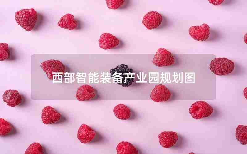 西部智能装备产业园规划图 西部智能装备产业园规划图