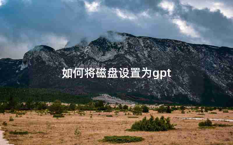 如何将磁盘设置为gpt 如何将磁盘设置为gpt