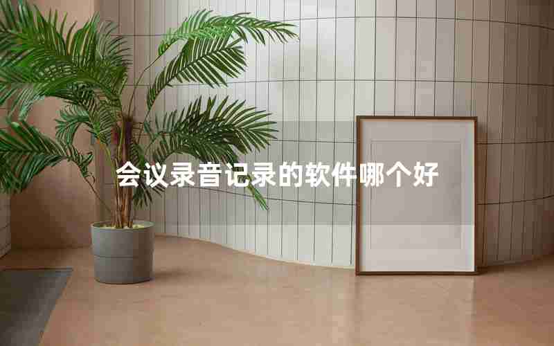 会议录音记录的软件哪个好 会议录音记录的软件哪个好
