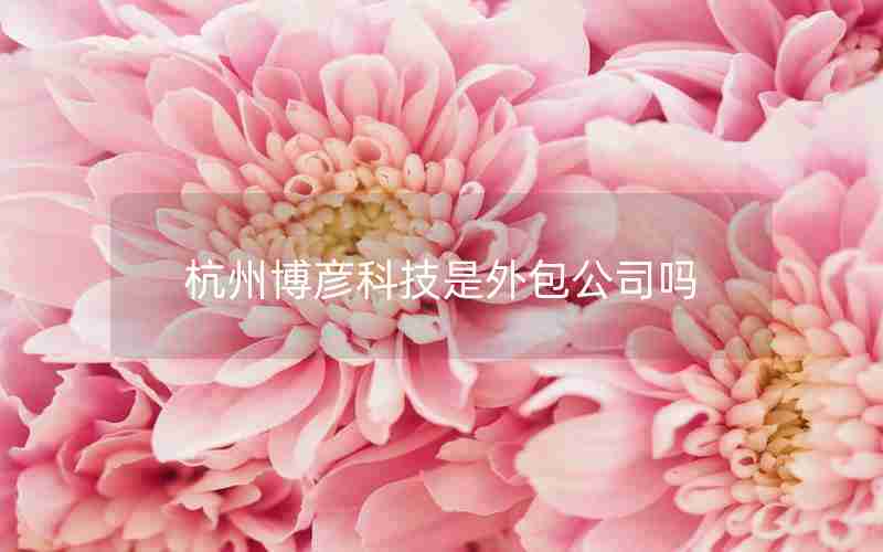 杭州博彦科技是外包公司吗 杭州博彦科技是外包公司吗