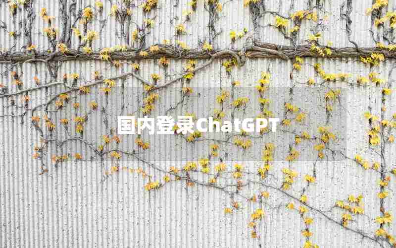 国内登录ChatGPT