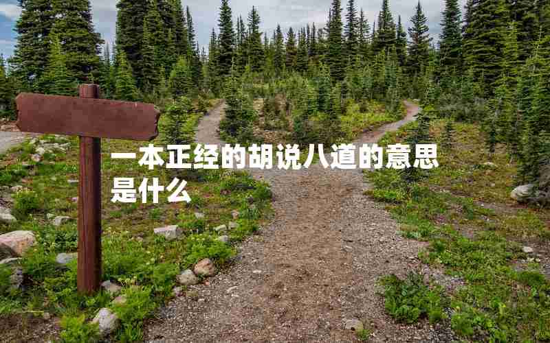 一本正经的胡说八道的意思是什么 一本正经的胡说八道的意思是什么