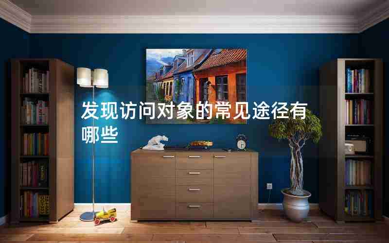发现访问对象的常见途径有哪些 发现访问对象的常见途径有哪些