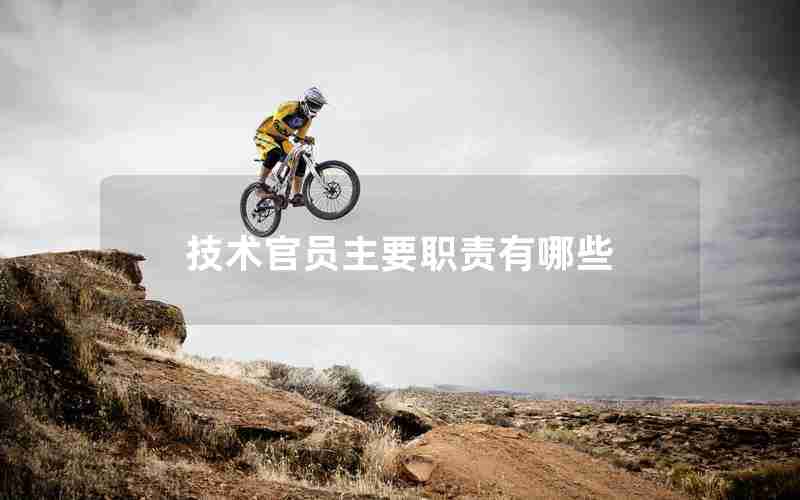 技术官员主要职责有哪些 技术官员主要职责有哪些