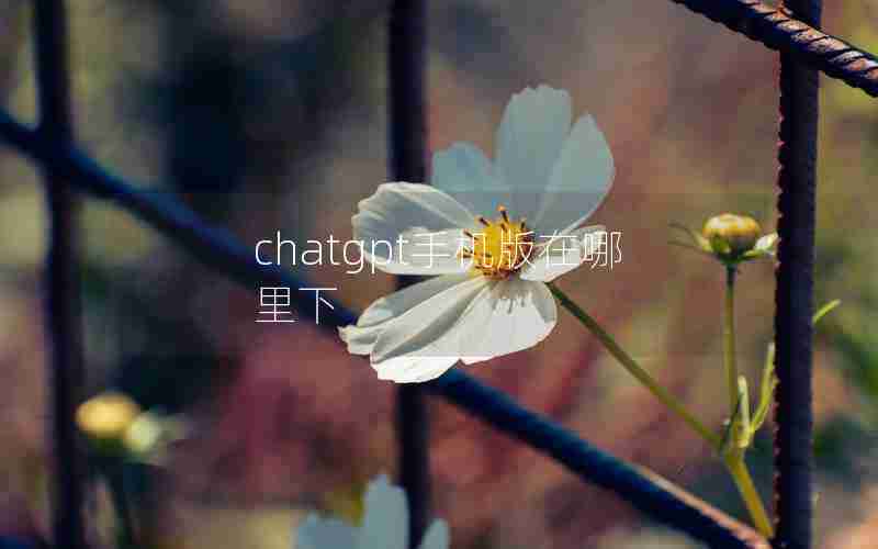chatgpt手机版在哪里下 chatgpt手机版在哪里下