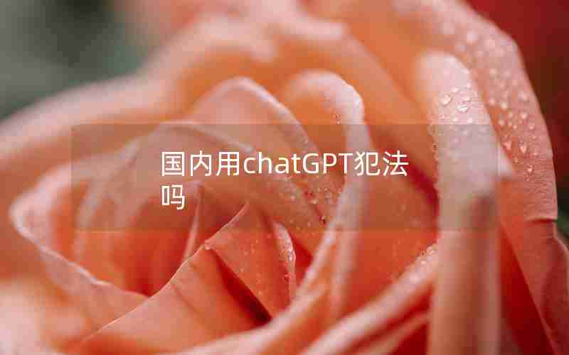 国内用chatGPT犯法吗