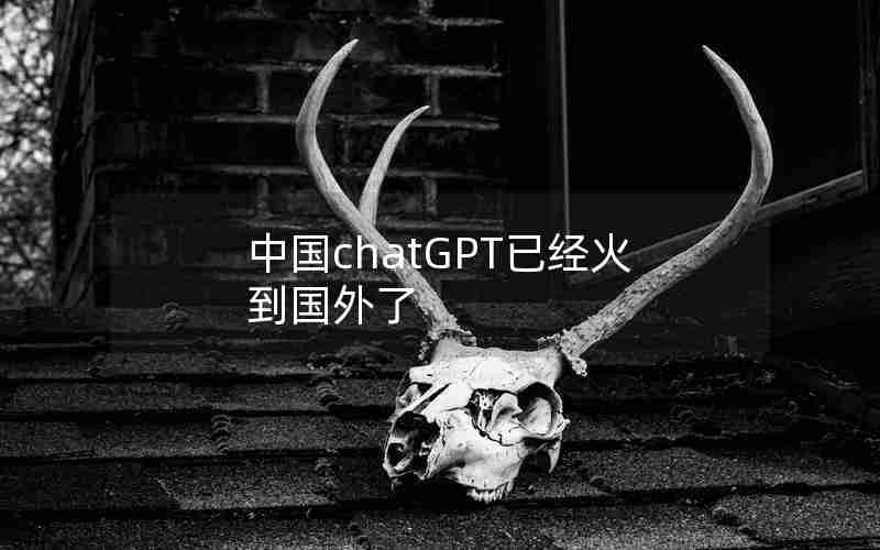 中国chatGPT已经火到国外了