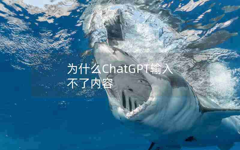 为什么ChatGPT输入不了内容 为什么ChatGPT输入不了内容
