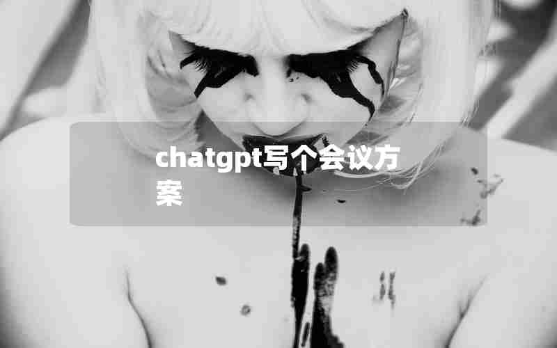 chatgpt写个会议方案