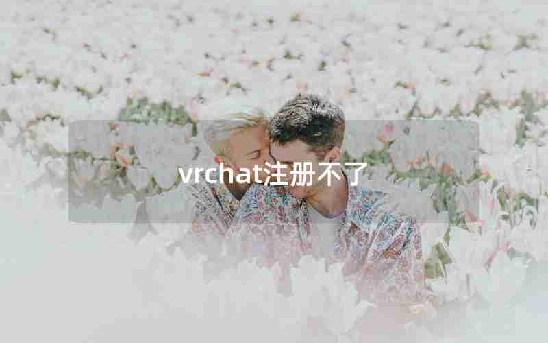 vrchat注册不了