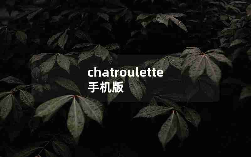 chatroulette 手机版