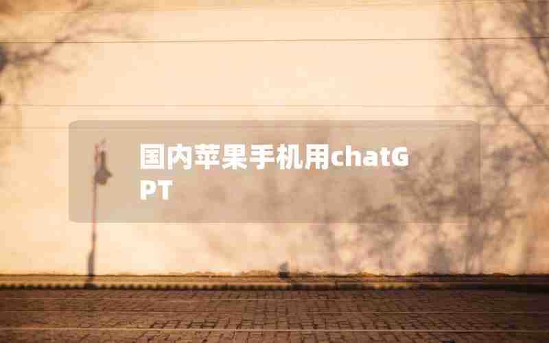 国内苹果手机用chatGPT 国内苹果手机用chatGPT