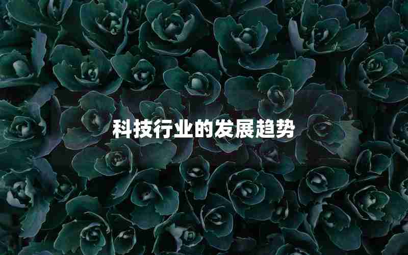 科技行业的发展趋势 科技行业的发展趋势