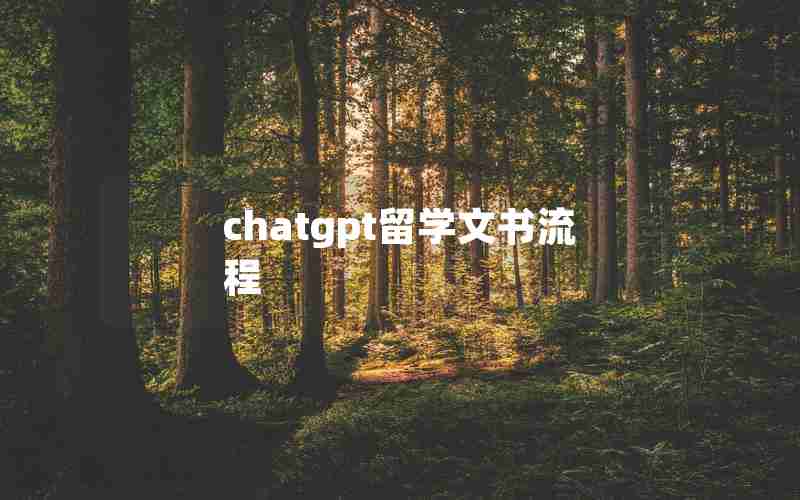 chatgpt留学文书流程