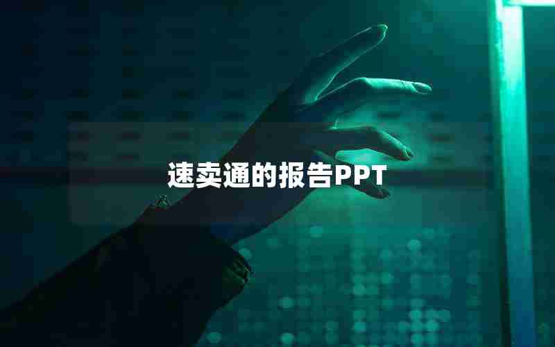 速卖通的报告PPT 速卖通的报告PPT