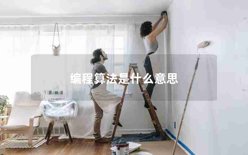 编程算法是什么意思 编程算法是什么意思