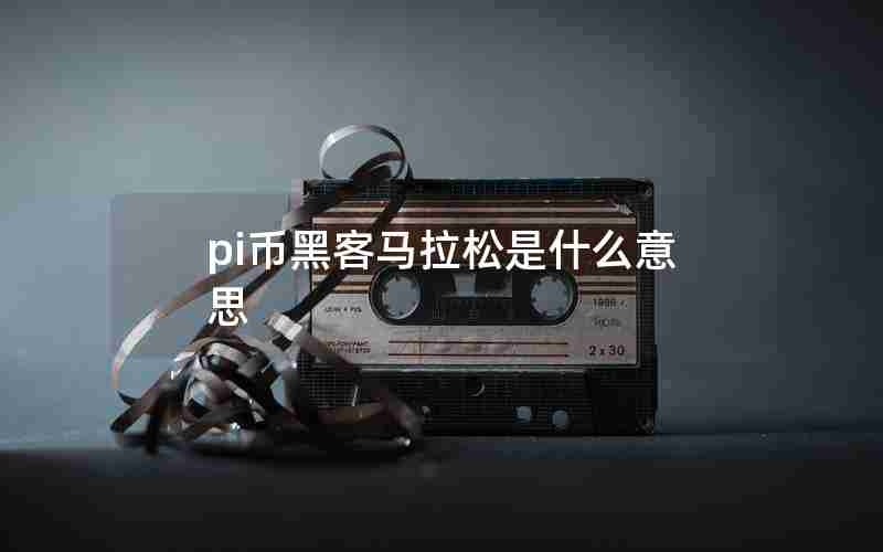 pi币黑客马拉松是什么意思