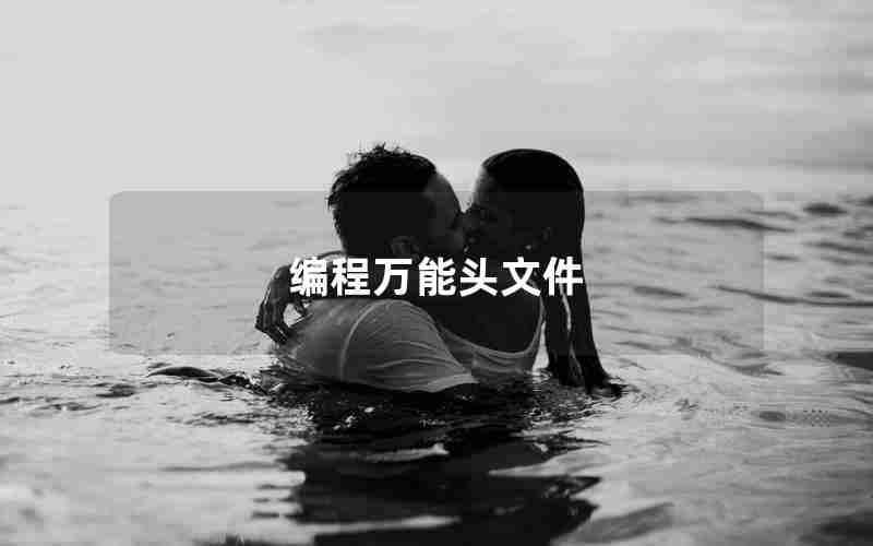 编程万能头文件