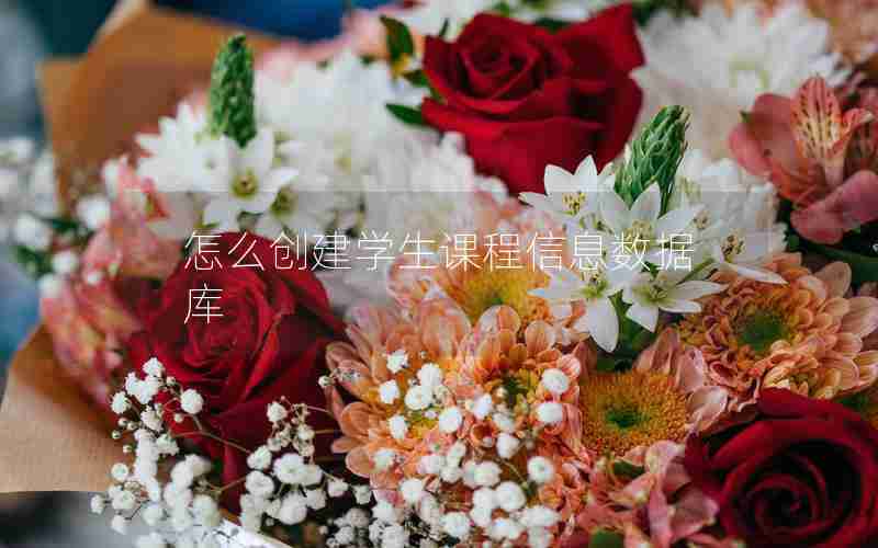 怎么创建学生课程信息数据库 怎么创建学生课程信息数据库