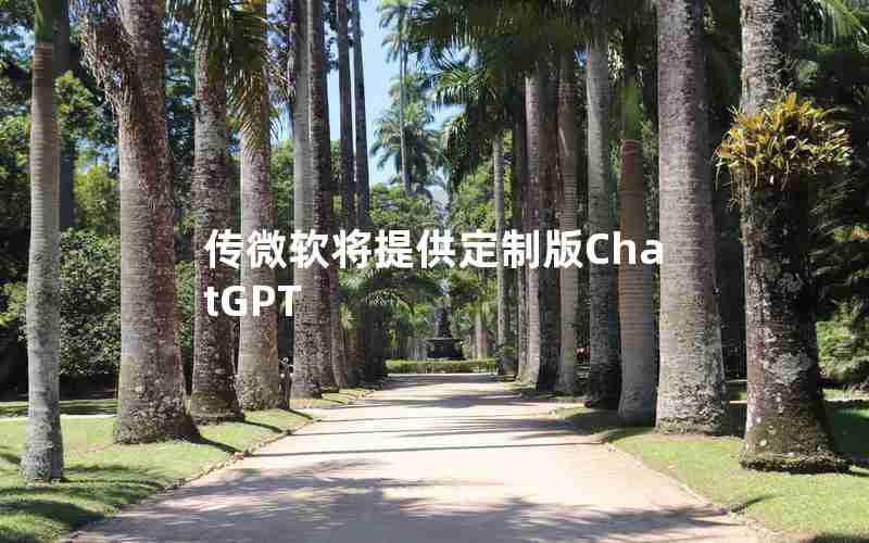 传微软将提供定制版ChatGPT 传微软将提供定制版ChatGPT