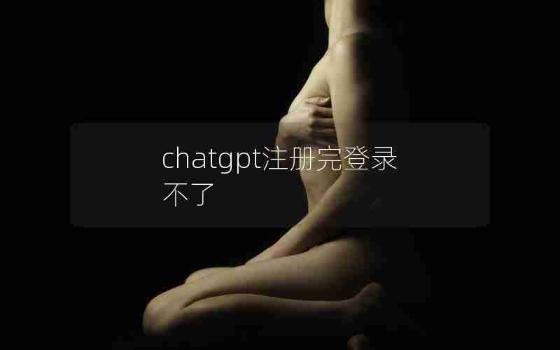 chatgpt注册完登录不了
