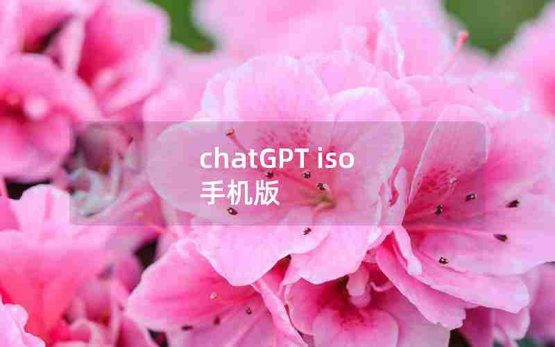 chatGPT iso 手机版