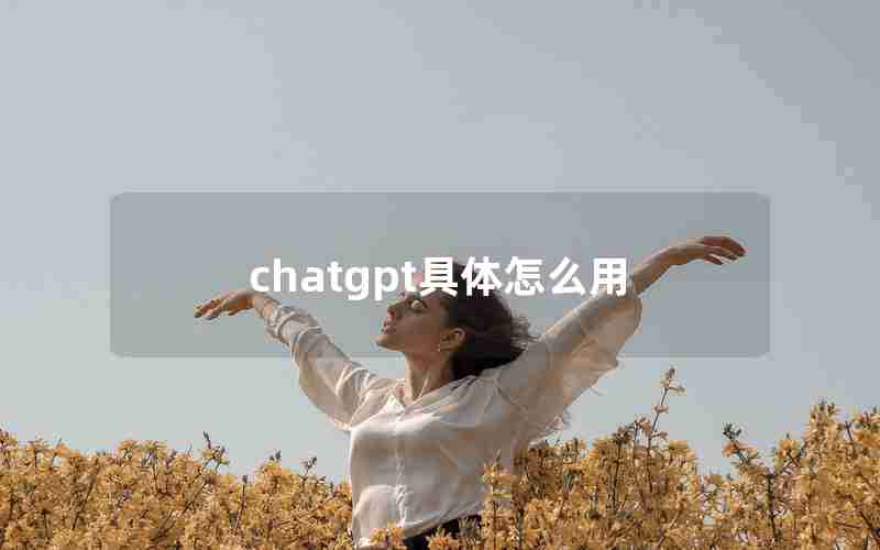chatgpt具体怎么用 chatgpt具体怎么用