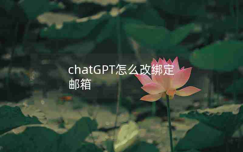 chatGPT怎么改绑定邮箱