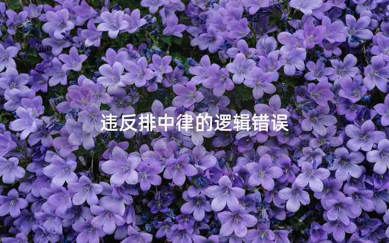 违反排中律的逻辑错误