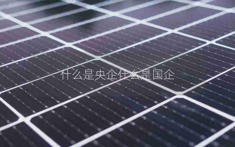 什么是央企什么是国企