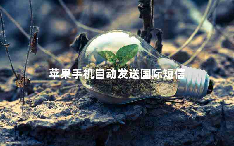 苹果手机自动发送国际短信