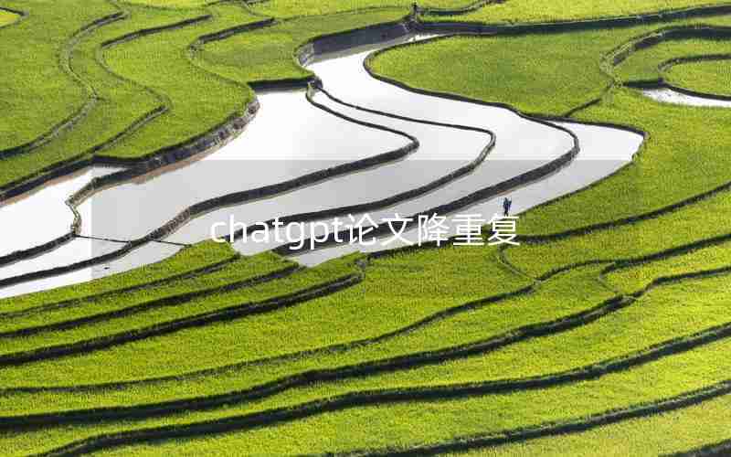 chatgpt论文降重复