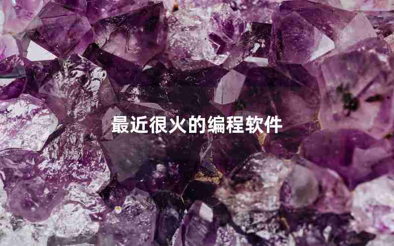 最近很火的编程软件