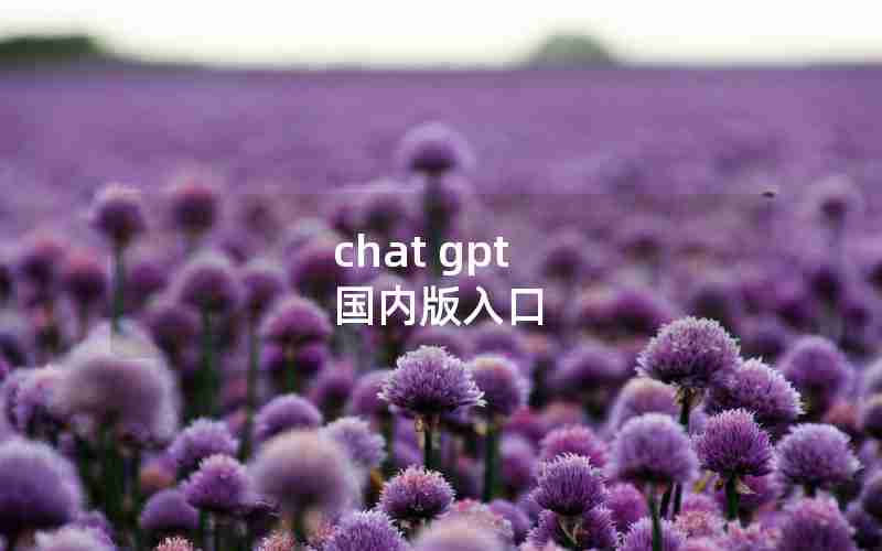 chat gpt 国内版入口