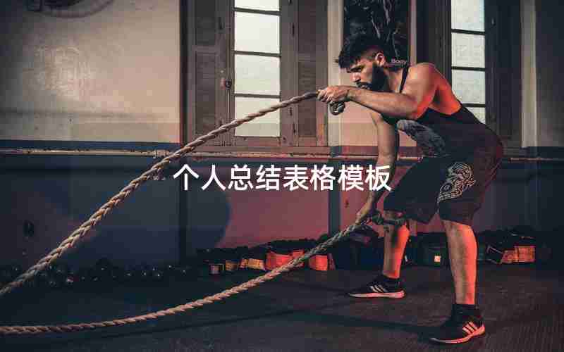 个人总结表格模板