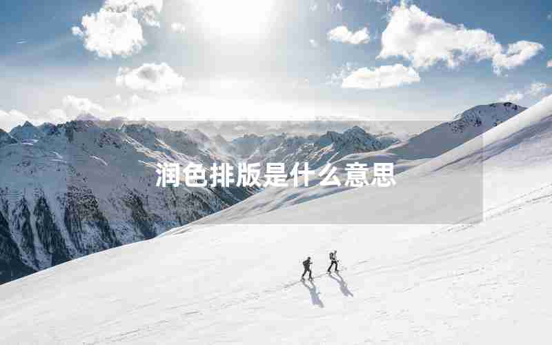 润色排版是什么意思