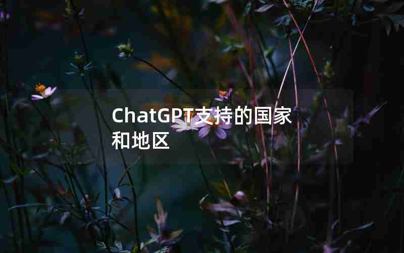 ChatGPT支持的国家和地区 ChatGPT支持的国家和地区