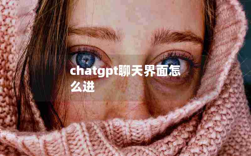 chatgpt聊天界面怎么进