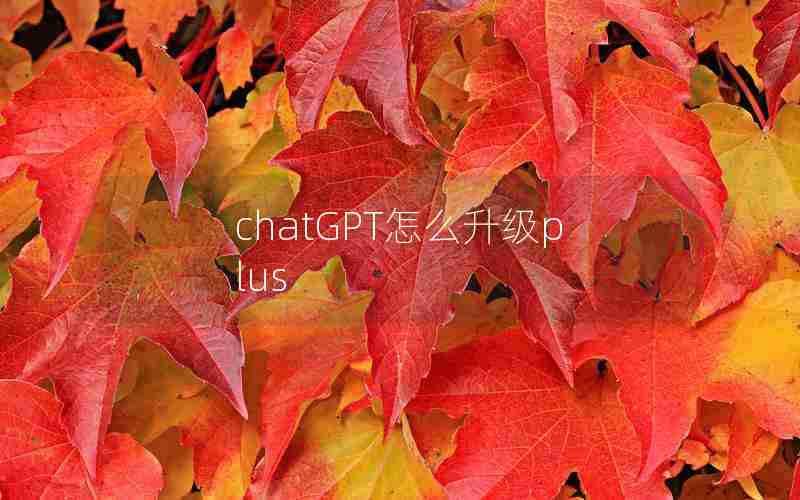 chatGPT怎么升级plus chatGPT怎么升级plus