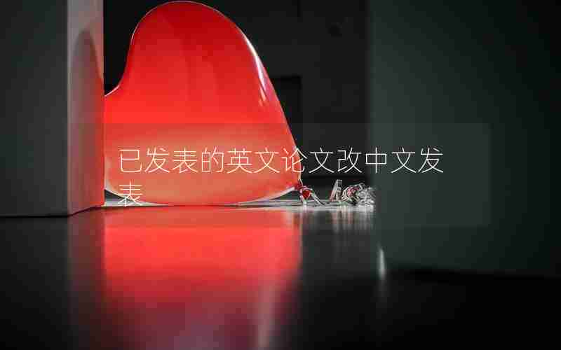 已发表的英文论文改中文发表