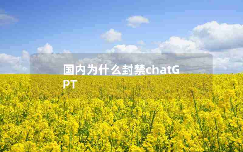 国内为什么封禁chatGPT